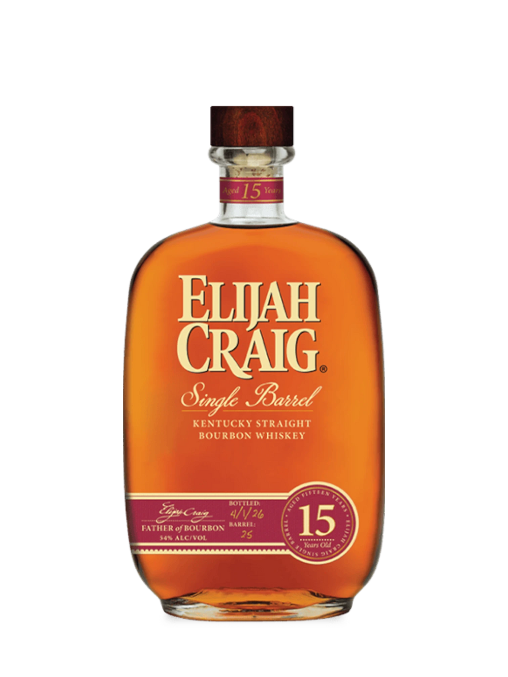 Elijah Craig 15-Year Single Barrel Kentucky Straight Bourbon 108 Proof (750ml)