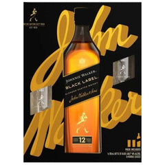 Johnnie Walker Black With 2 Highball Glasses