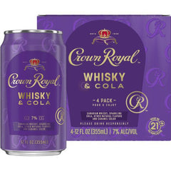 Crown Royal Whiskey & Cola RTD Cocktail Cans